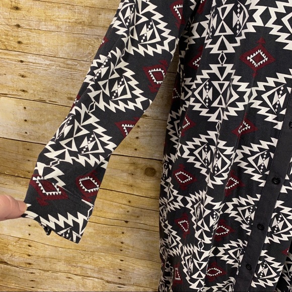 Pendleton tribal Aztec print button up shirt dress size medium - Picture 5 of 16